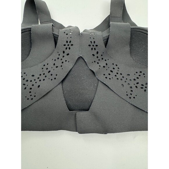 Victoria Sport Black Laser-Cut Strappy Sports Bra 34B Seamless Design Womens Act - Picture 5 of 7